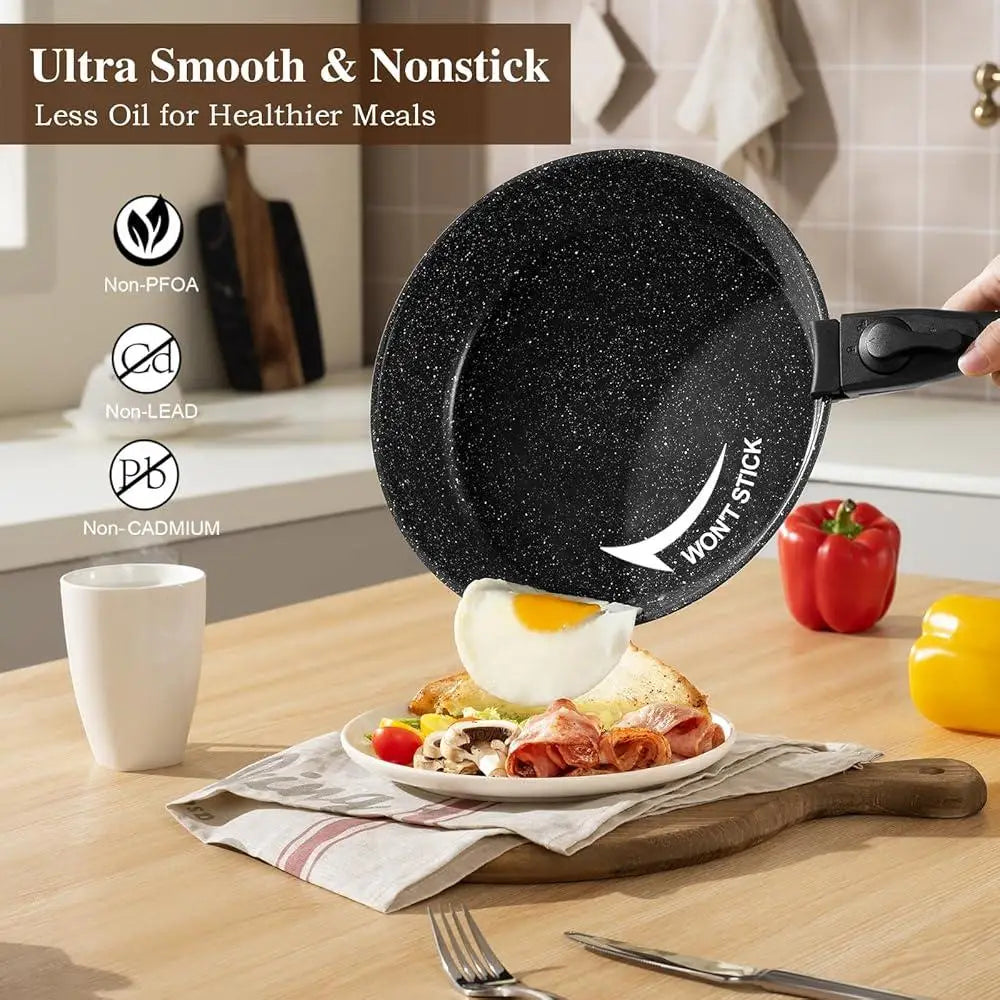 DUTRIEUX Nonstick Stackable Cookware Set With Handles