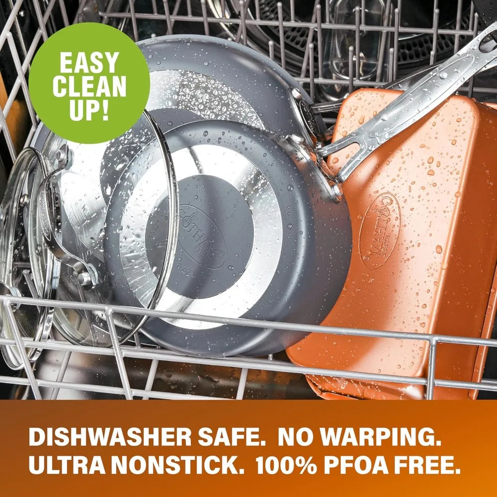 Ceramic Nonstick Cookware Set With Bakeware And Utensils