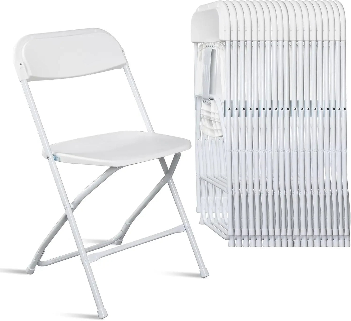 Angduo Folding Chairs Plastic Stackable Indoor Outdoor For Events
