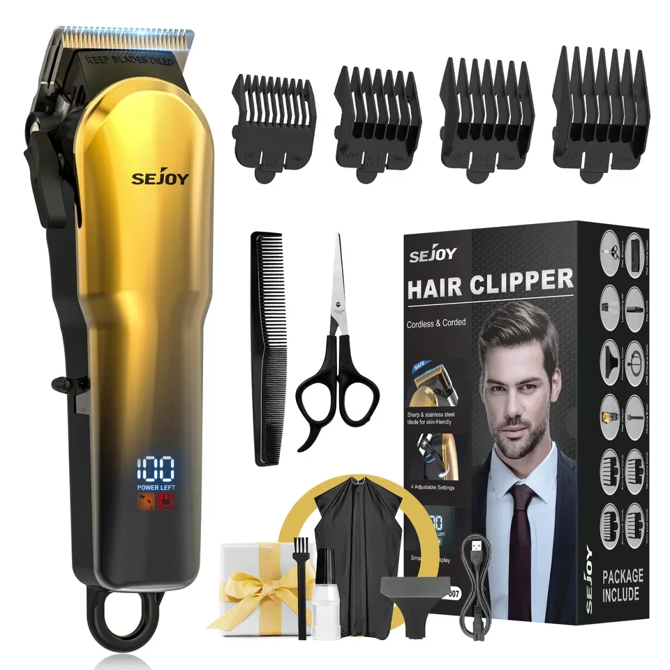 Sejoy Hair Clippers For Men Cordless Grooming Kit Pro