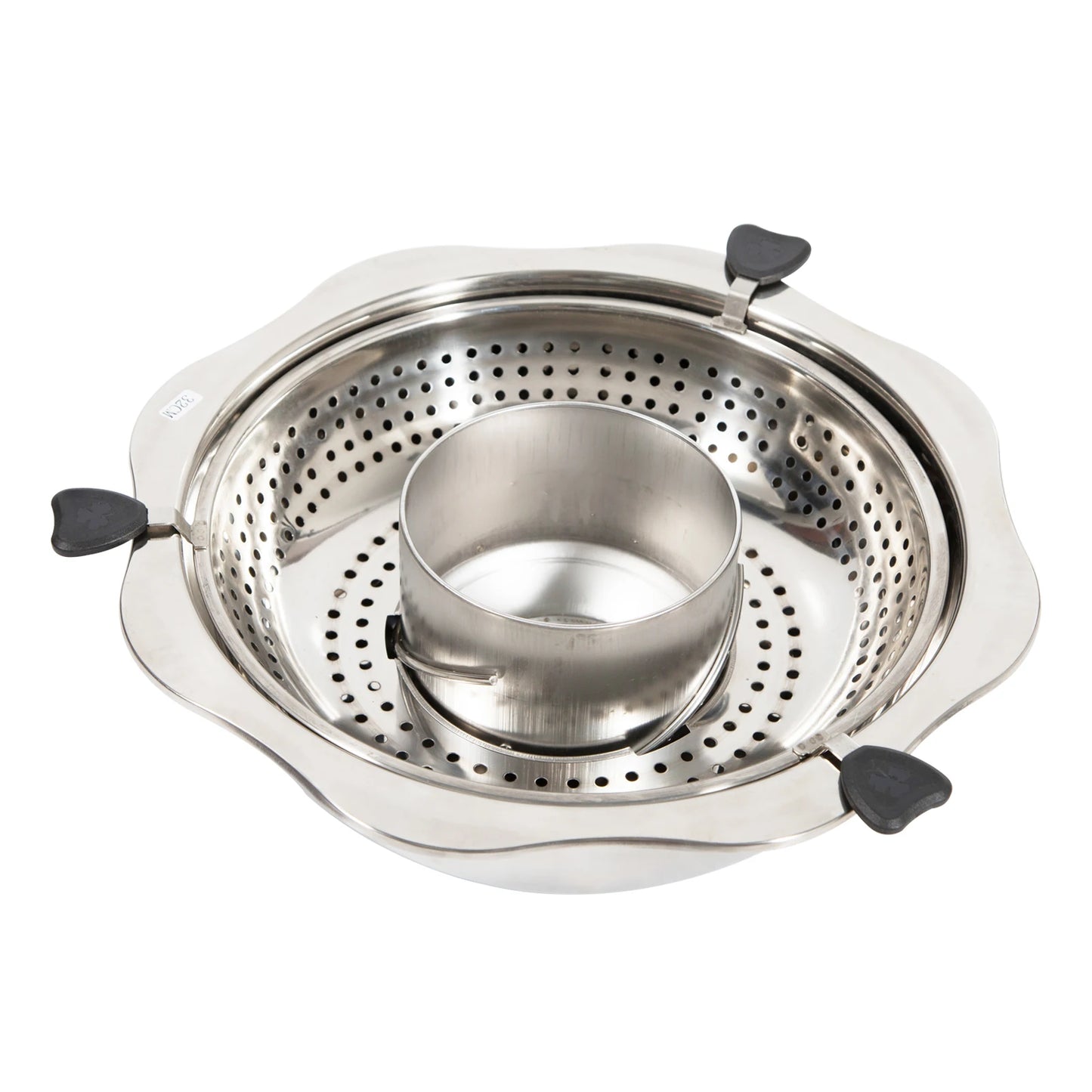 Stainless Steel Double Ear Soup Pot Twin Divided Induction Pot