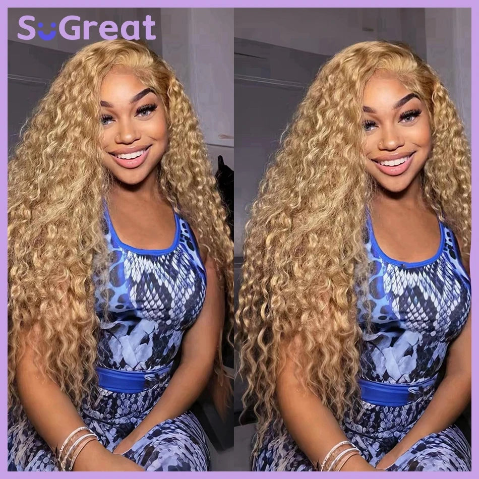SoGreat Lace Front Curly Wigs Deep Wave Human Hair Frontal