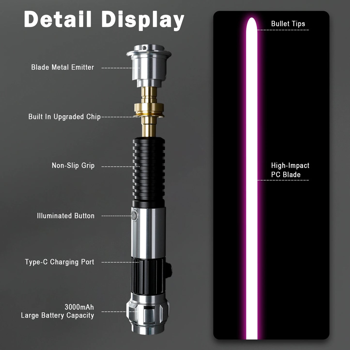 Photon Sabersmiths Obi Wan Kenobi Lightsaber Motion Control Pixel Lightsaber Infinite Colors 34 Sound Fonts