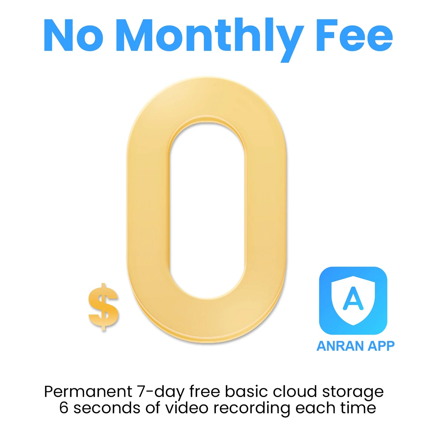 ANRAN Outdoor Wireless WiFi Camera 3MP Solar Floodlight