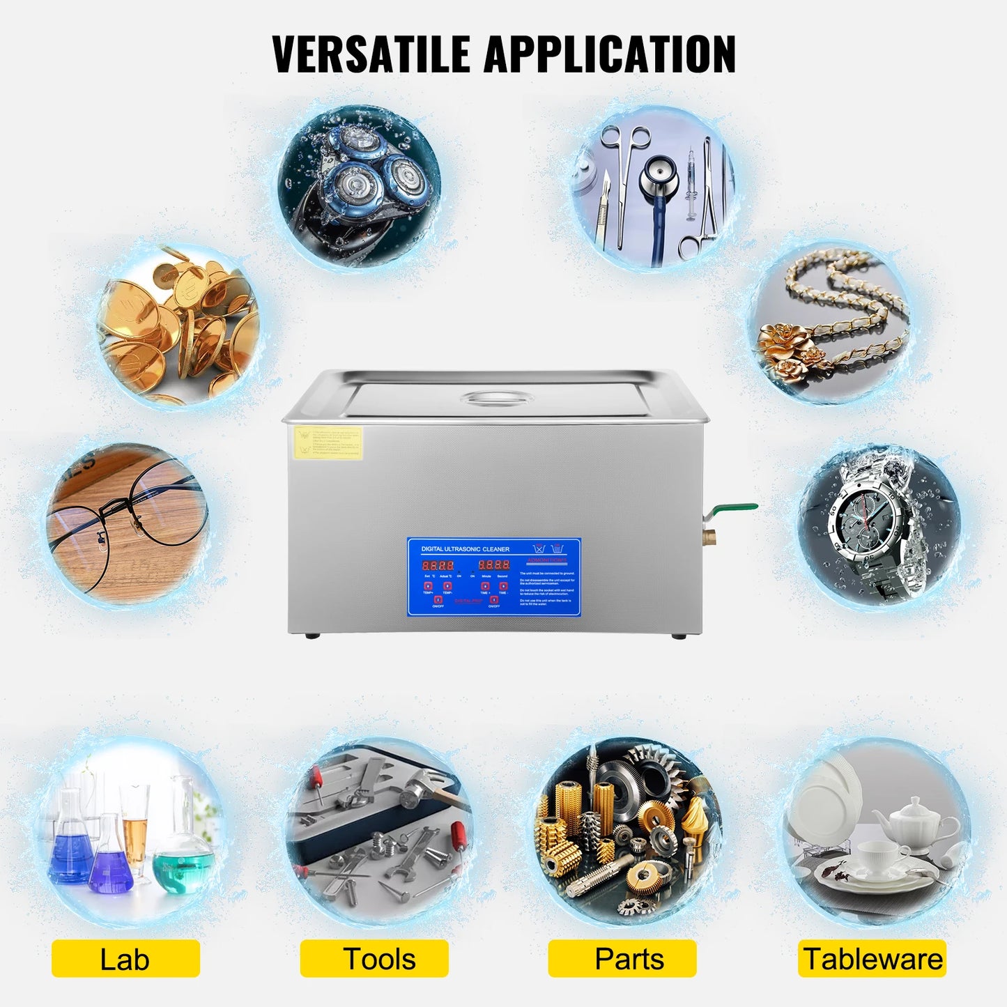 SucceBuy Ultrasonic Cleaner For Dishes Portable Home Washer