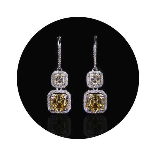 Gems Ballet 925 Sterling Silver CZ Drop Earrings Jewelry