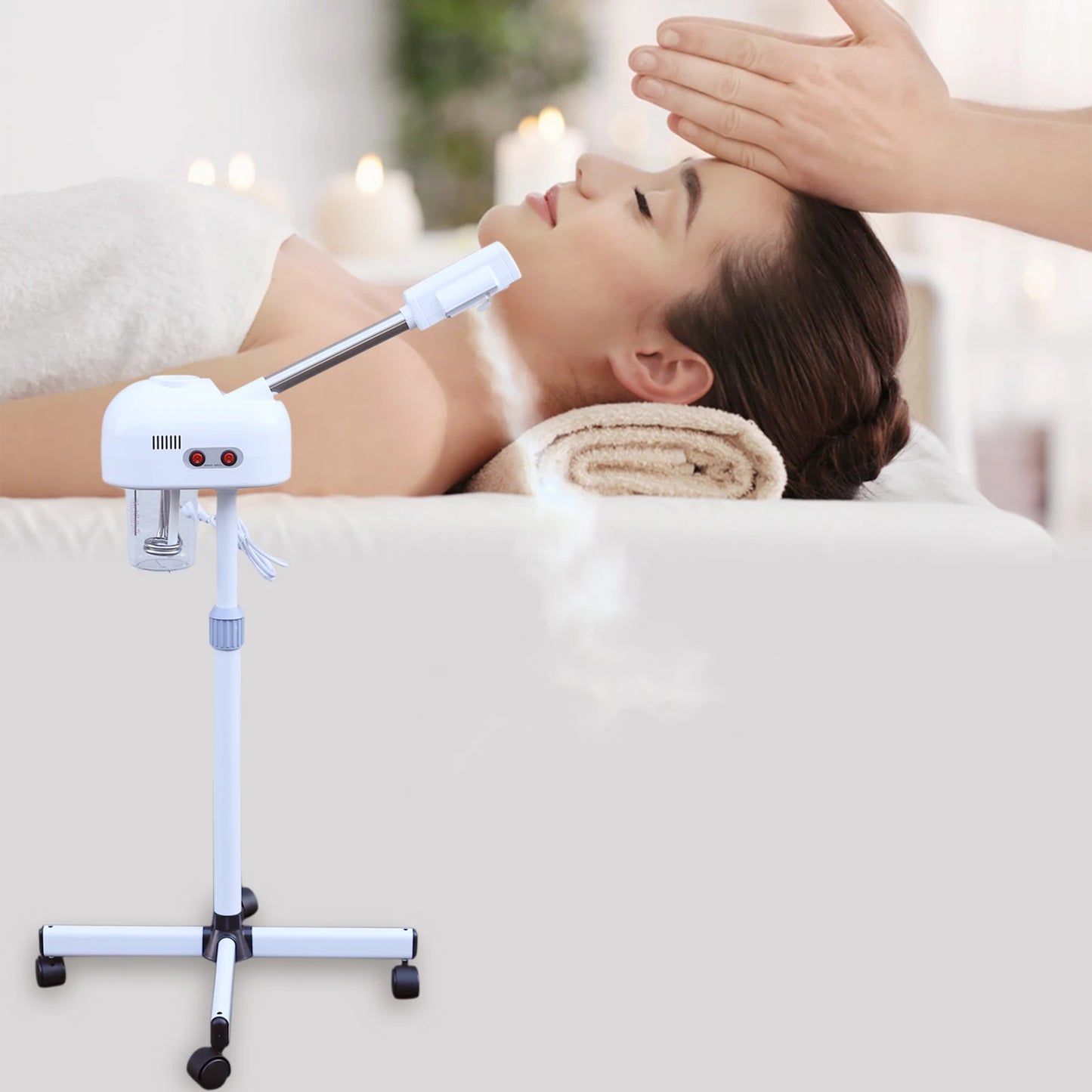 Ozone Infused Facial Steamer for Skin Care Equipment Pore Cleansing, Salon and Home Use
