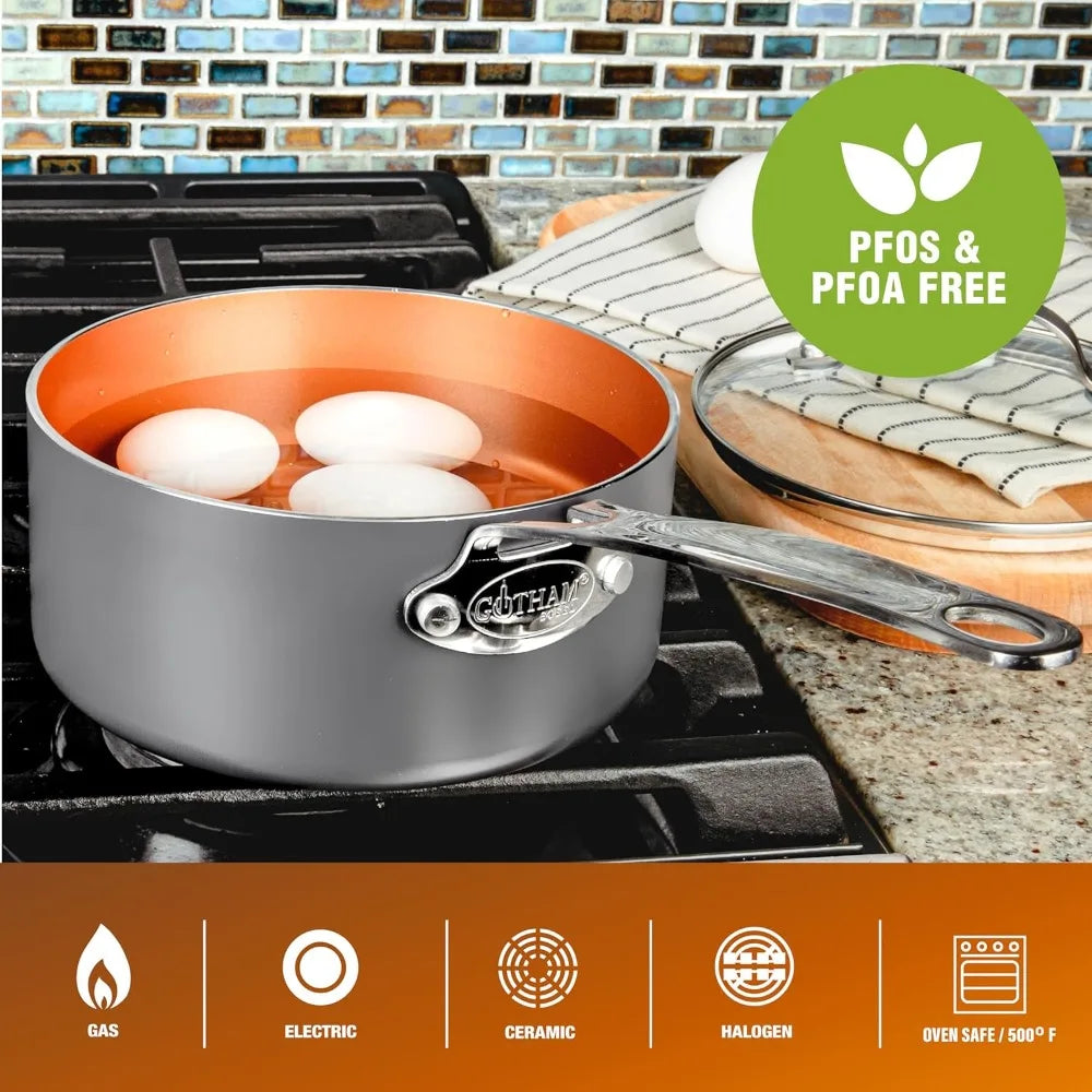 Ceramic Nonstick Cookware Set With Bakeware And Utensils