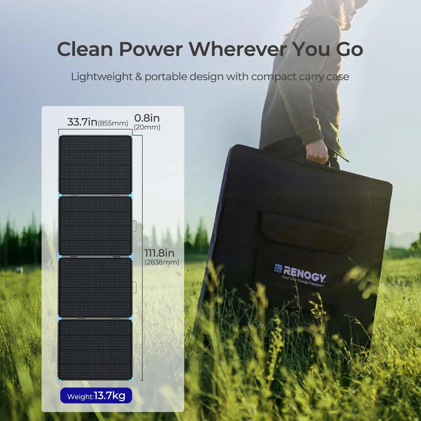 Renogy 220 400W Portable Solar Suitcase Foldable Panel