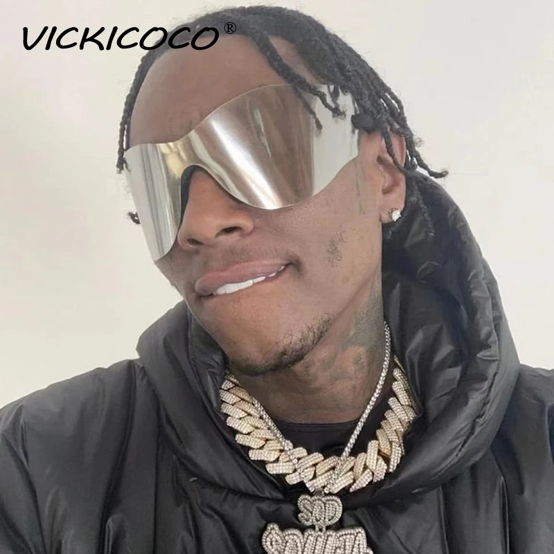 VICKICOCO Luxury Oversized Rimless Y2K Trendy Sunglasses