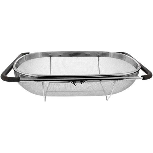 Over Sink Colander Basket Stainless Steel With Rubber Handle