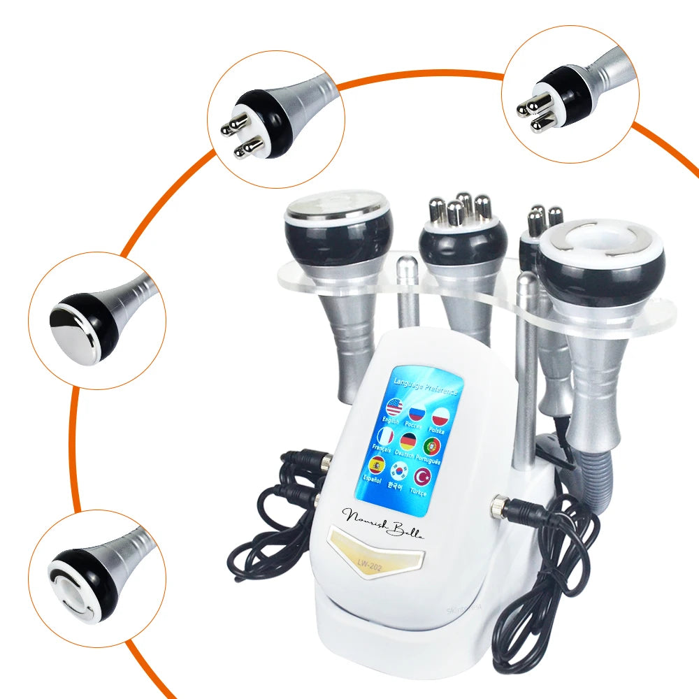 Missheart 4 In 140K Cavitation Ultrasonic Body Slimming Machine Beauty Device Vacuum Suction Facial Massager