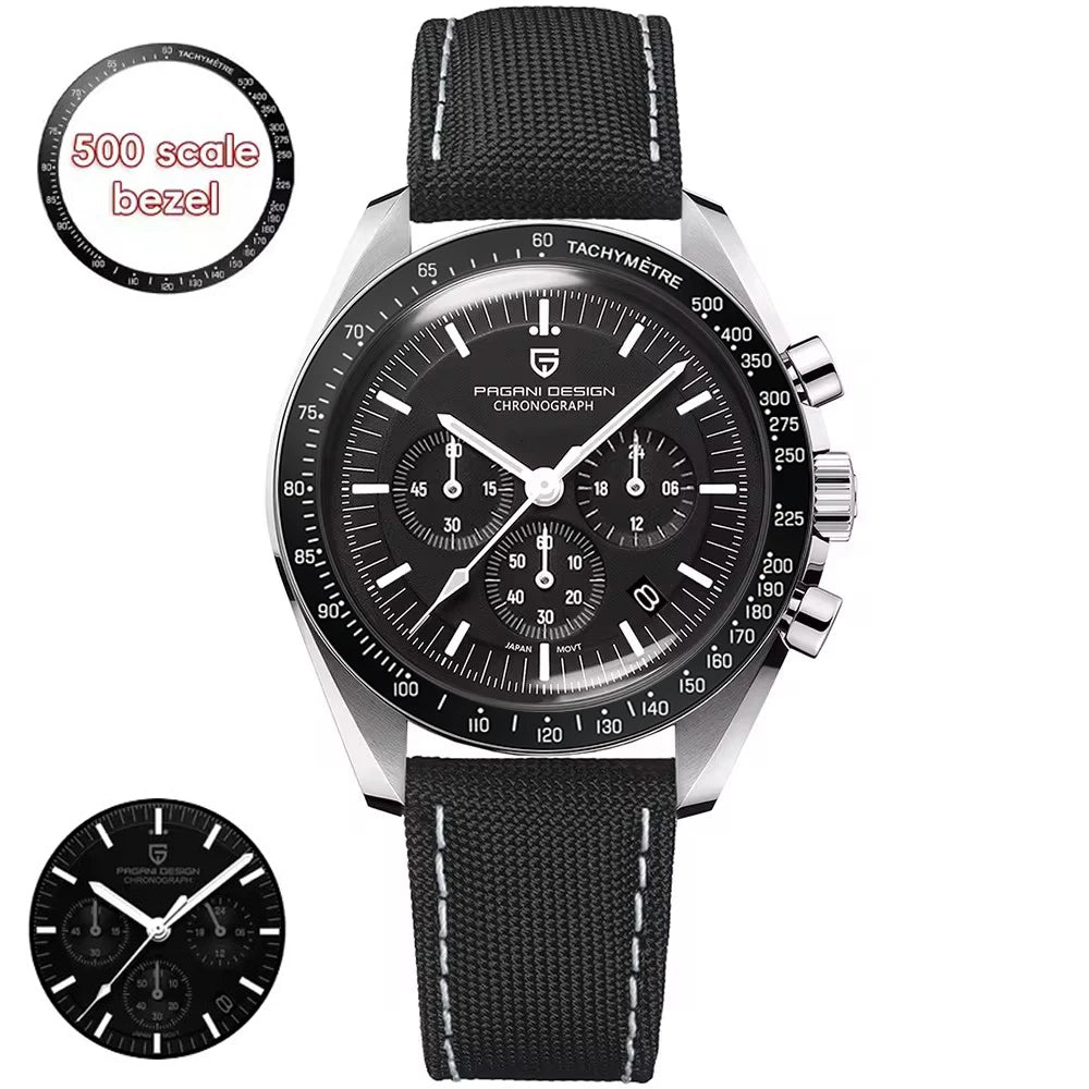 Pagani Design Moon Mens Watch Luxury Quartz AR Sapphire