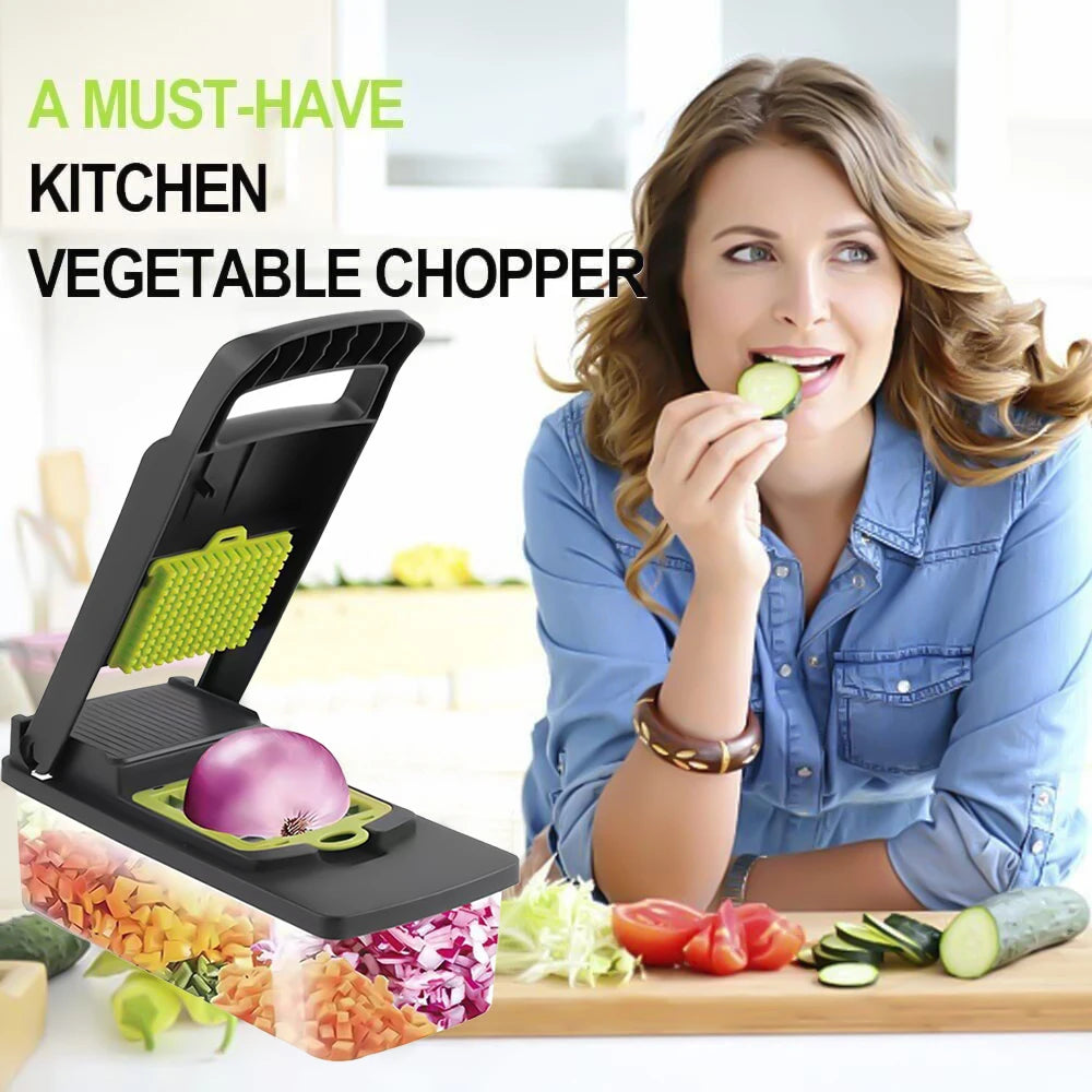 14 In 1 Multifunction Vegetable Onion Chopper Slicer Gadget