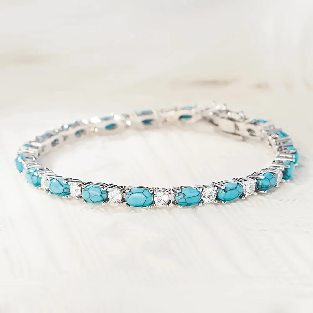 Pet And Lifestyle Depot CZ Zircon Chain Silver Bracelet
