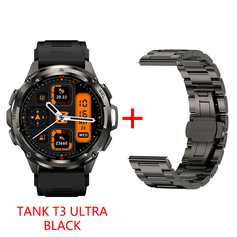 KOSPET Tank T3 Ultra GPS Smartwatch With Altimeter Compass