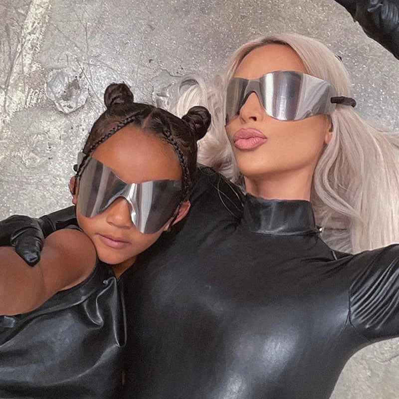 VICKICOCO Luxury Oversized Rimless Y2K Trendy Sunglasses