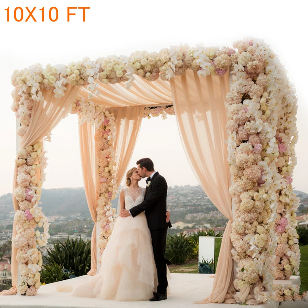 Heavy Duty 4 Post Wedding Backdrop Stage Stand Canopy Tent Chuppah For Outdoor Events Multi Use