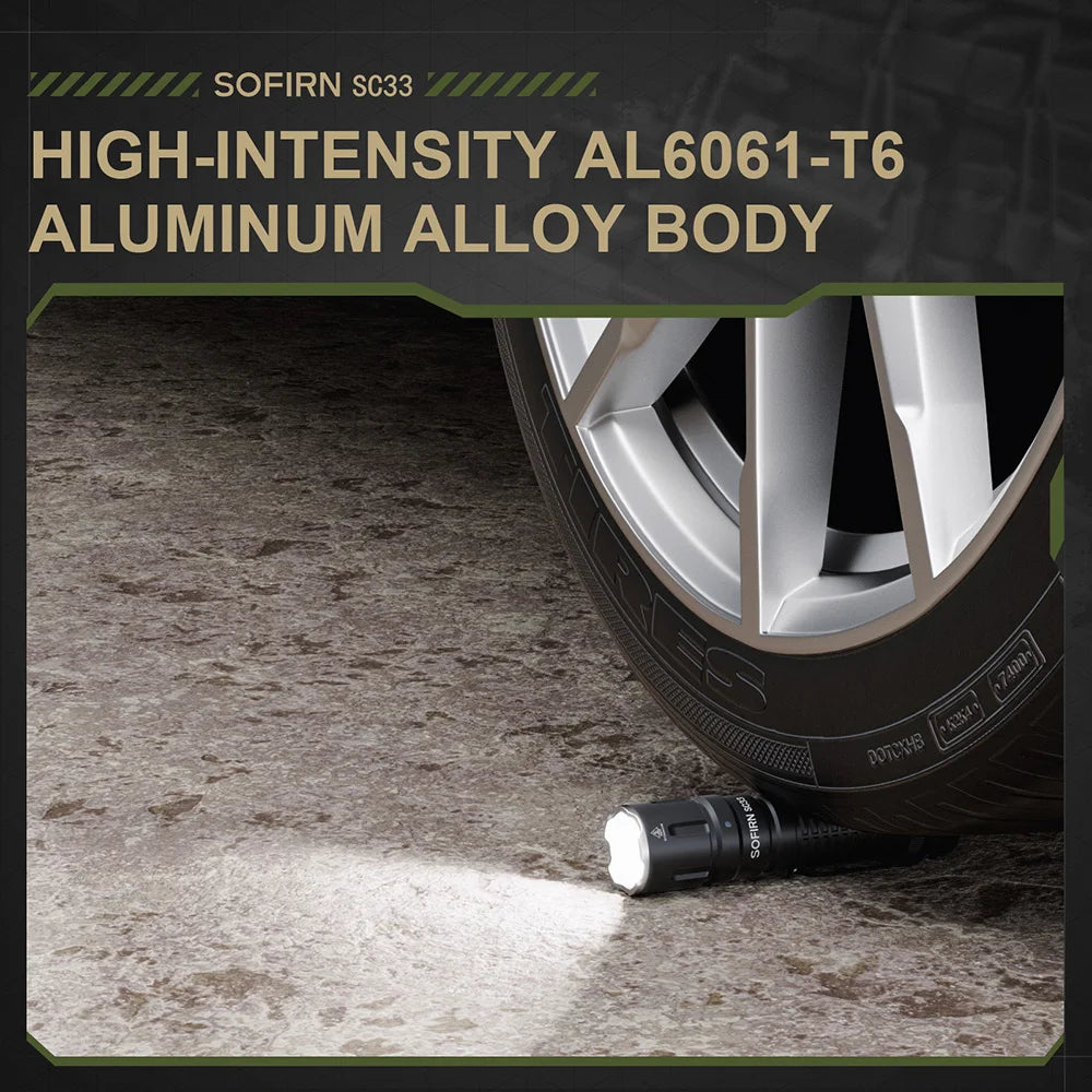 Sofirn SC33 XHP70.3 HI LED Flashlight 5200lm Rechargeable