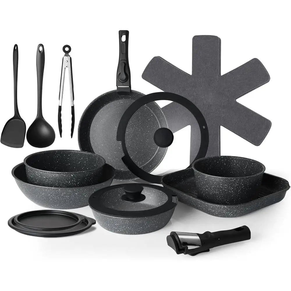 DUTRIEUX Nonstick Stackable Cookware Set With Handles
