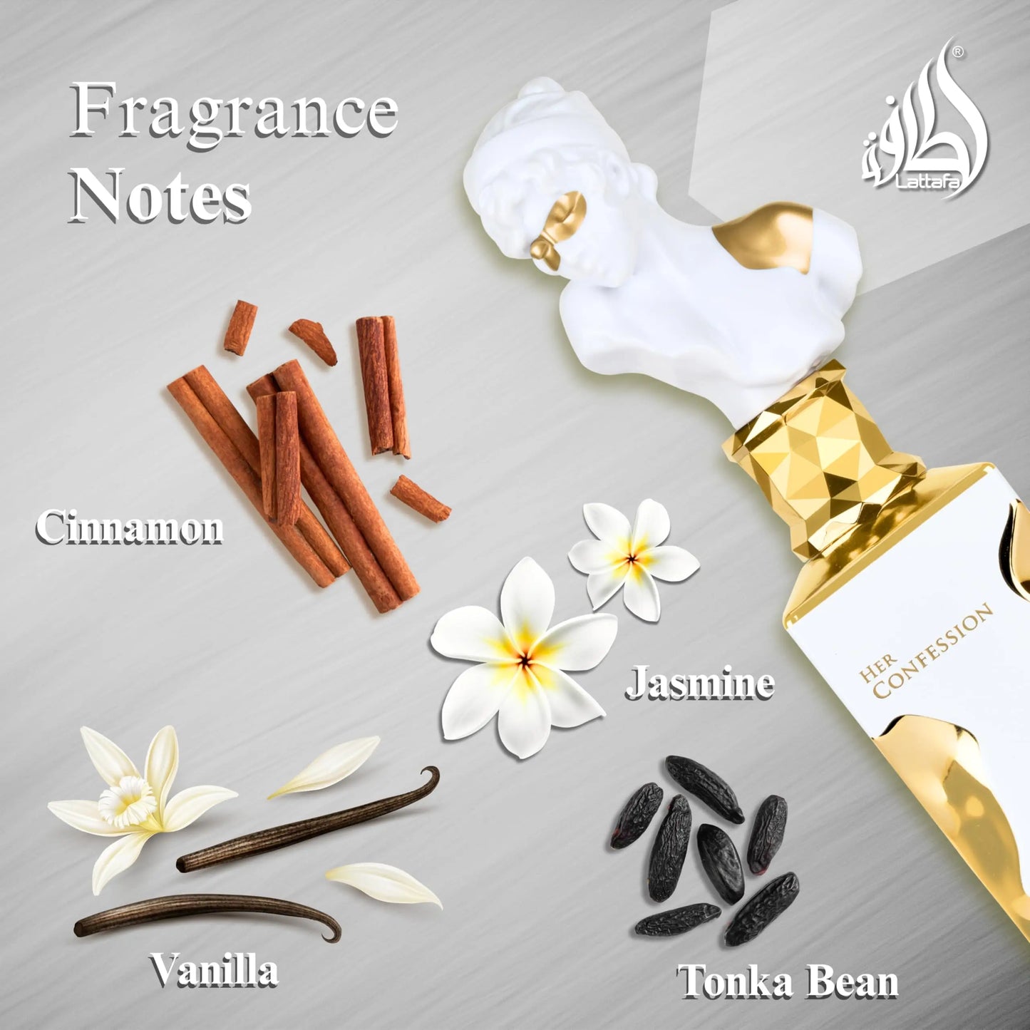 Lattafa His Confession EDP Spray Vanilla Floral Amber Musk