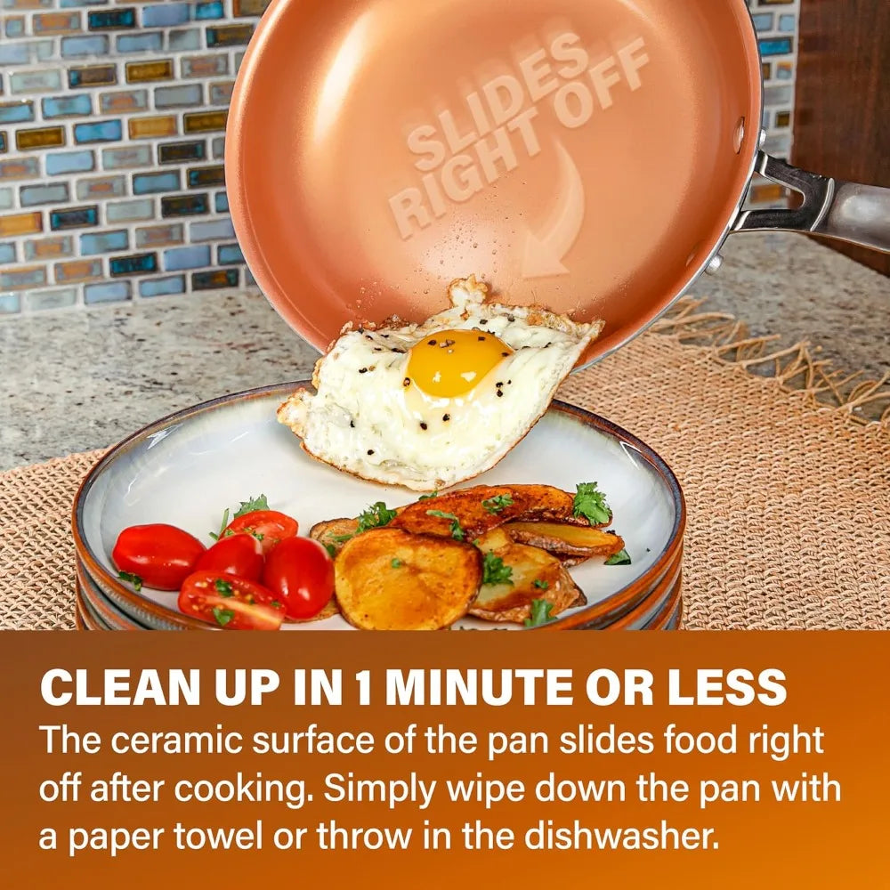 Ceramic Nonstick Cookware Set With Bakeware And Utensils