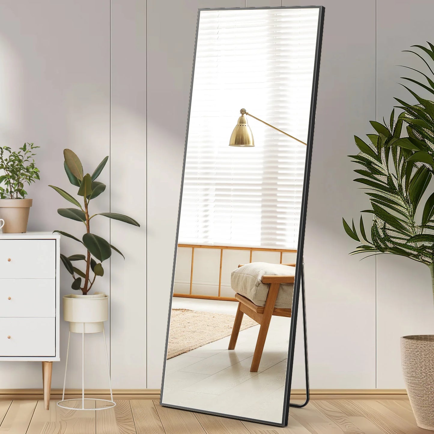 JHK Full Body Wall Mirror Aluminum Frame For Bathroom Bedroom