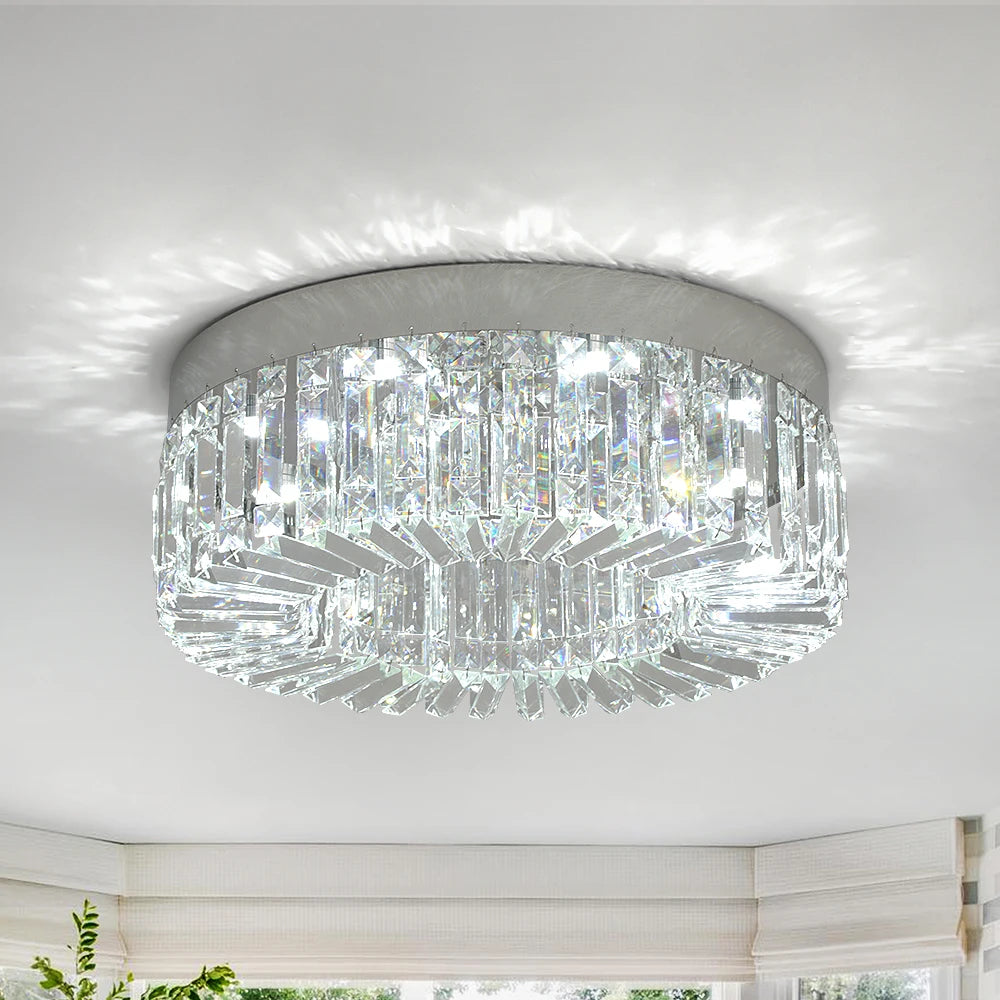 Vetrulus Crystal Ceiling Lamp Modern LED Chandelier for Living Room