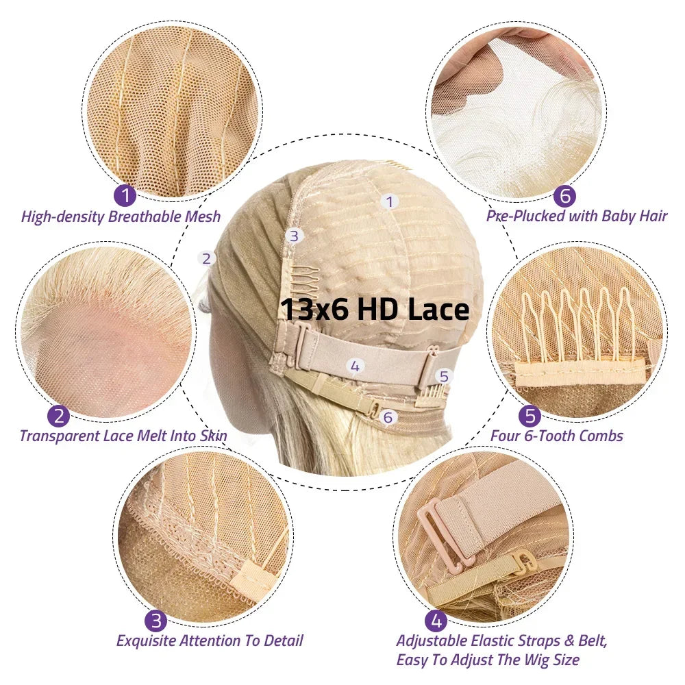 CanaryFly HD Lace Front Wig Body Wave Remy Human Hair