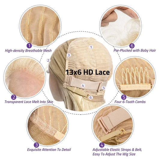 CanaryFly HD Lace Front Wig Body Wave Remy Human Hair