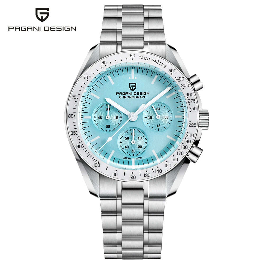 Pagani Design Moon Mens Watch Luxury Quartz AR Sapphire