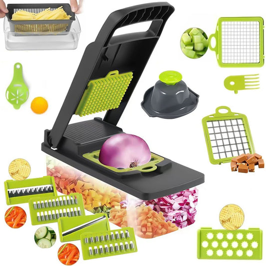 14 In 1 Multifunction Vegetable Onion Chopper Slicer Gadget