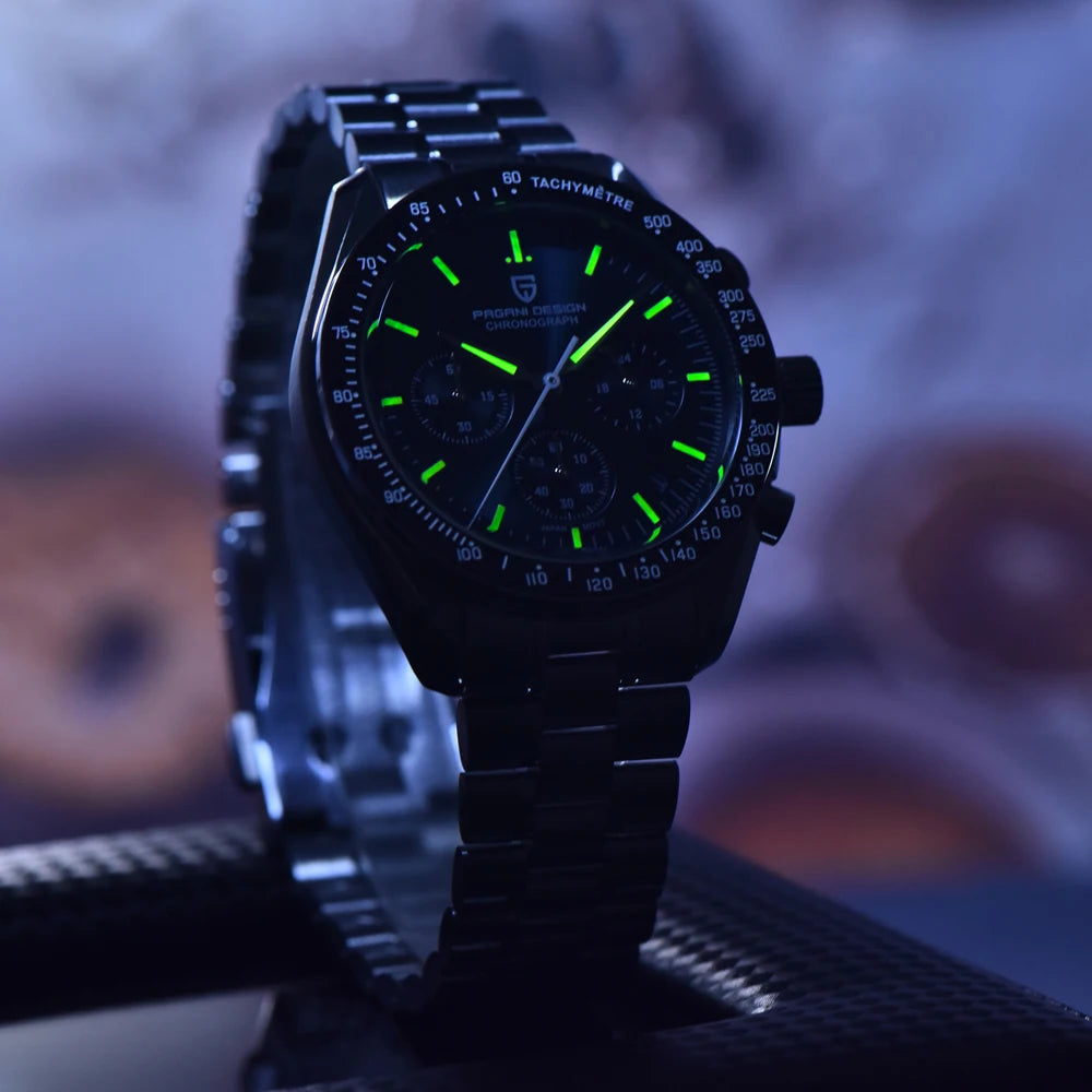 Pagani Design Moon Mens Watch Luxury Quartz AR Sapphire