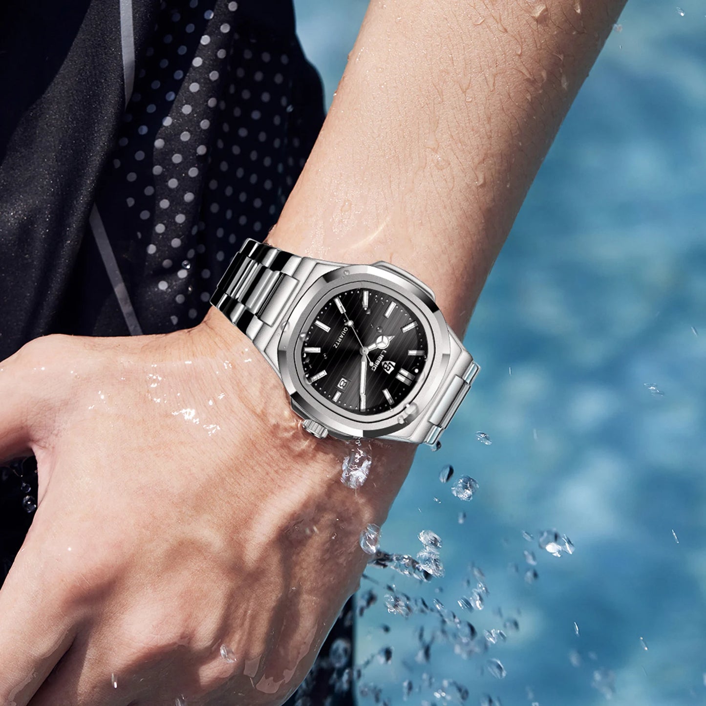 Liebig Luxury Calendar Movement Quartz Watch Wristwatch