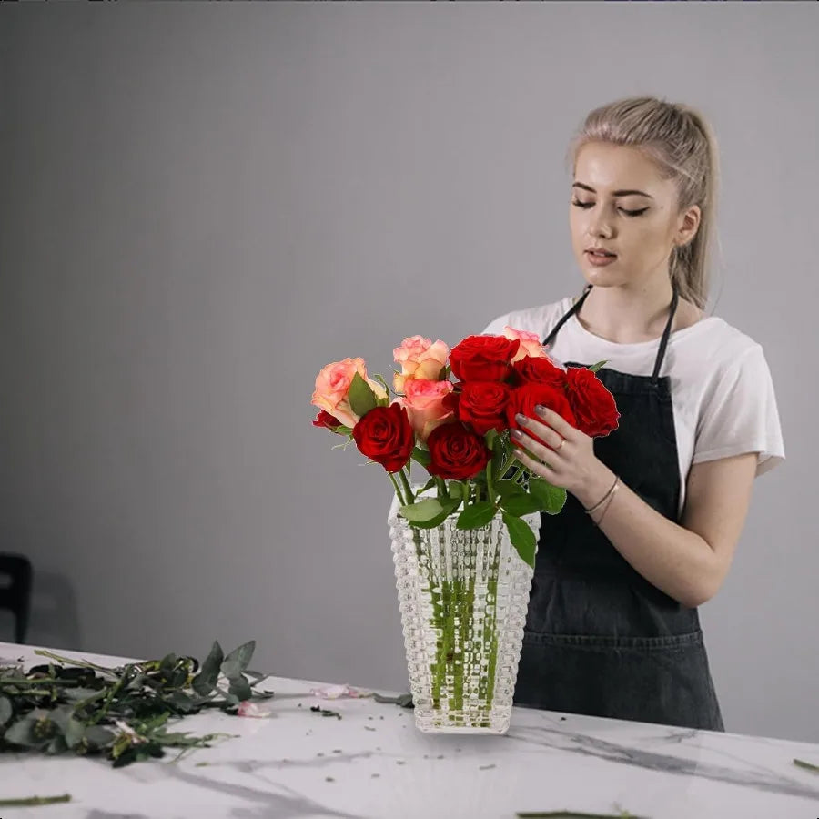 Hign-concerned Crystal Glass Vase For Flowers Modern Home Decor