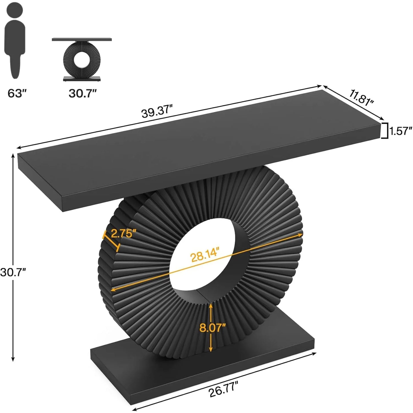 Little Tree Modern Console Table With Geometric Base