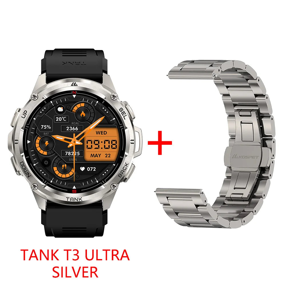 KOSPET Tank T3 Ultra GPS Smartwatch With Altimeter Compass