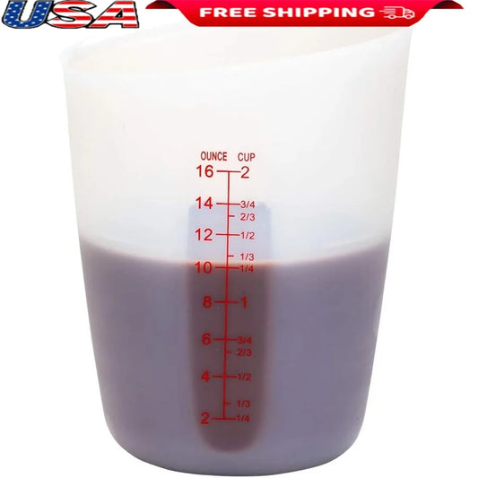XMSJ Silicone Measuring Cup Heat Resistant Microwave Safe