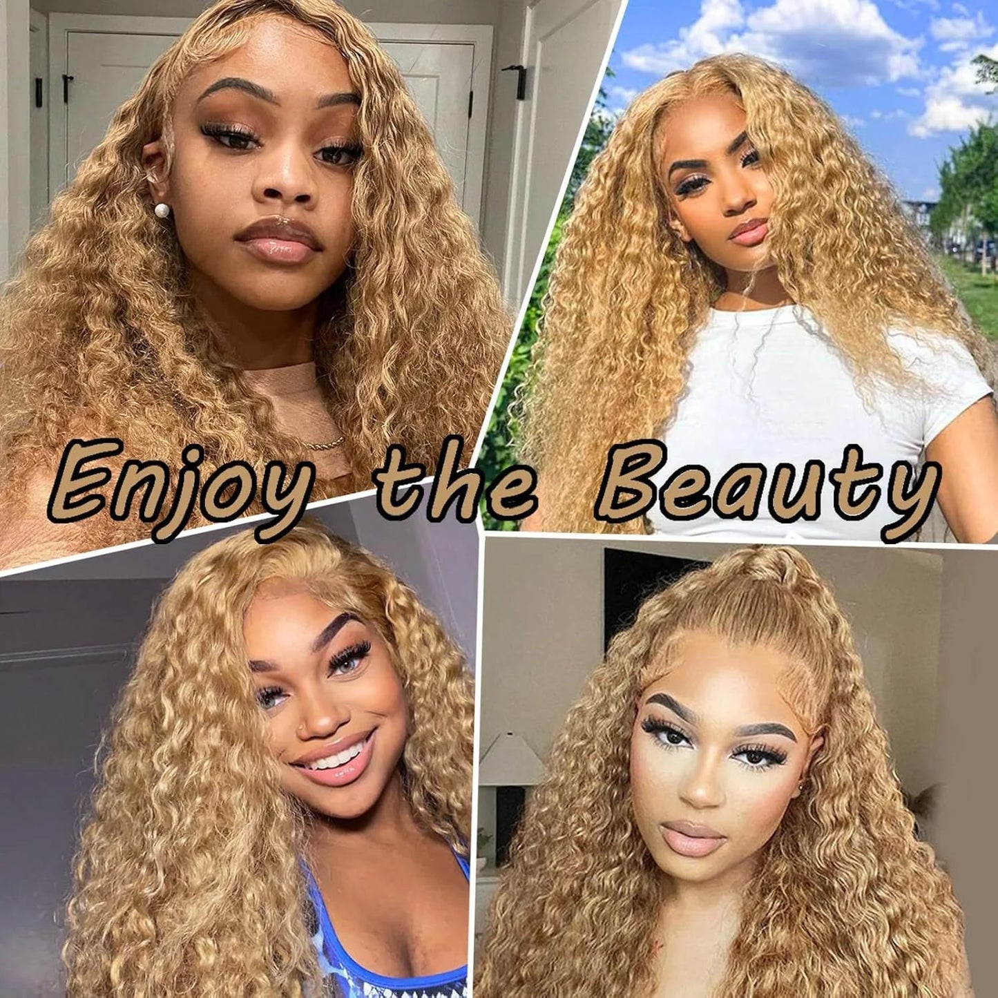 SoGreat Lace Front Curly Wigs Deep Wave Human Hair Frontal