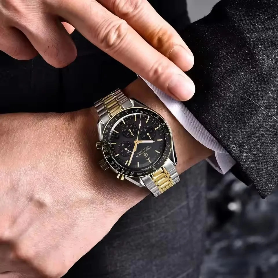 Pagani Design Moon Mens Watch Luxury Quartz AR Sapphire