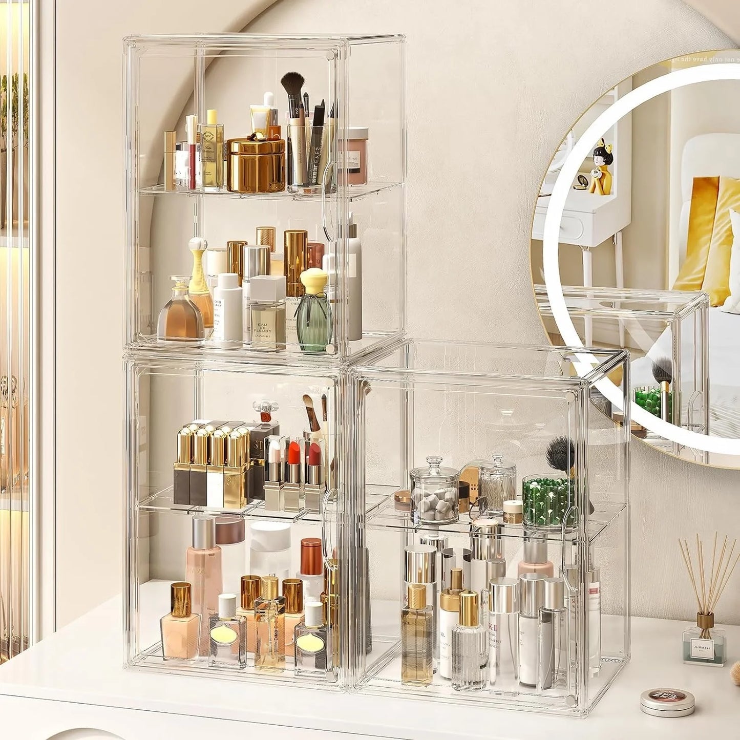 Acrylic Figure Display Case For Collectibles And Jewelry Organizer