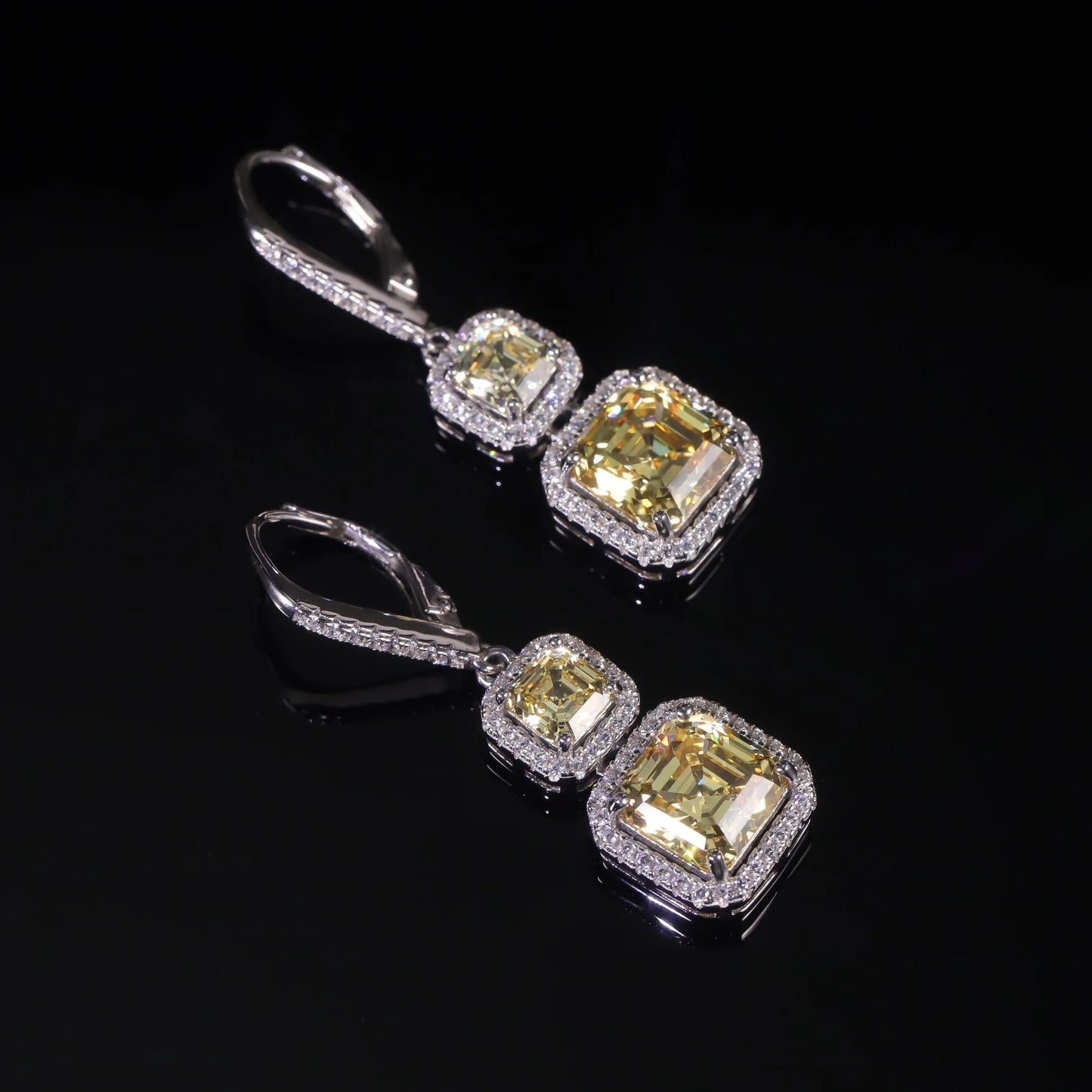 Gems Ballet 925 Sterling Silver CZ Drop Earrings Jewelry