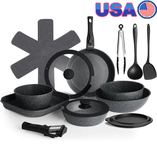 DUTRIEUX Nonstick Stackable Cookware Set With Handles
