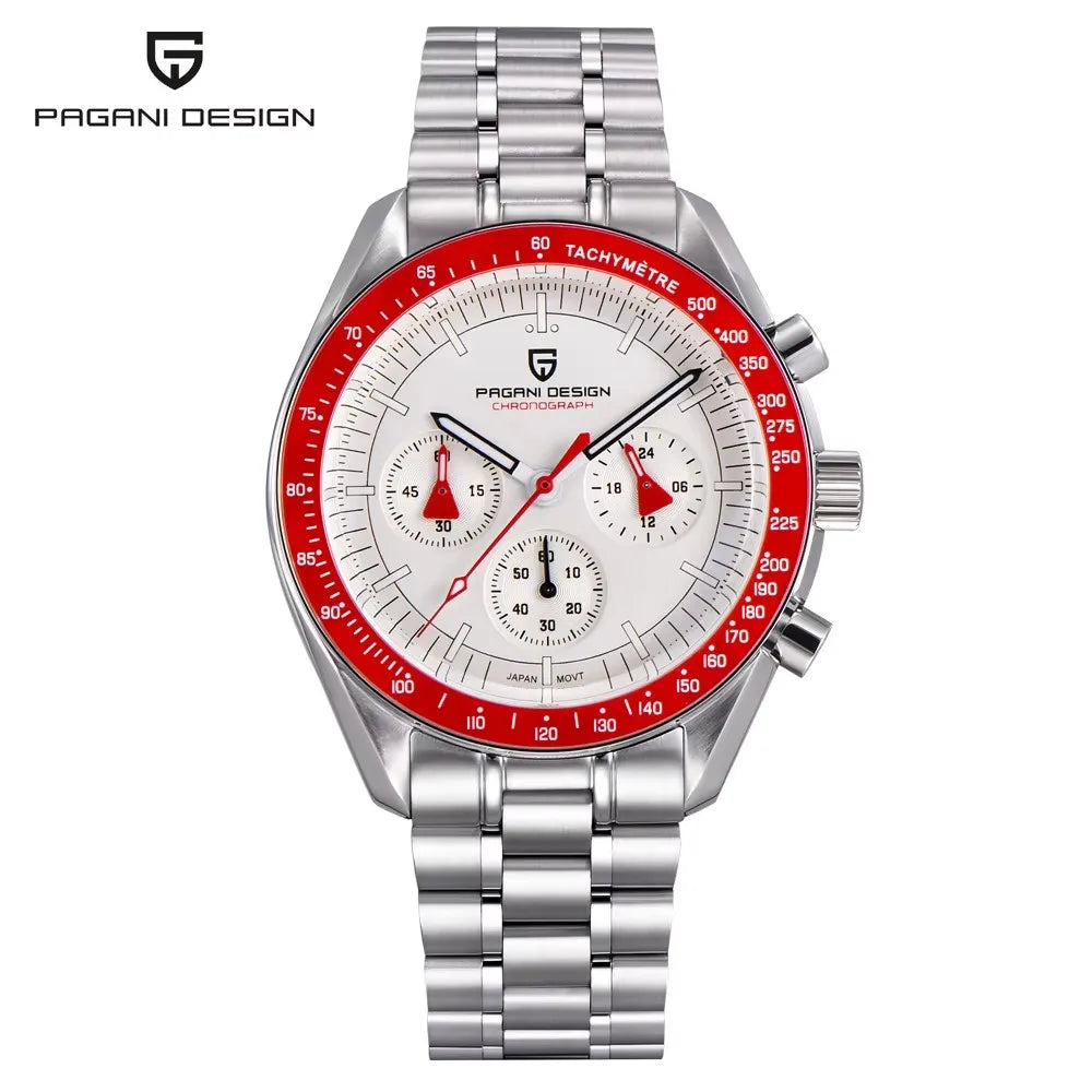 Pagani Design Moon Mens Watch Luxury Quartz AR Sapphire