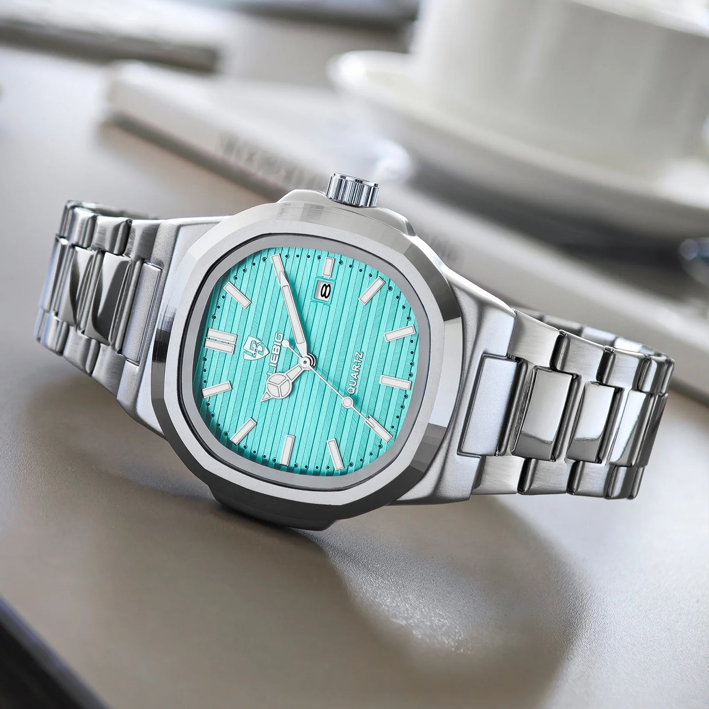 Liebig Luxury Calendar Movement Quartz Watch Wristwatch