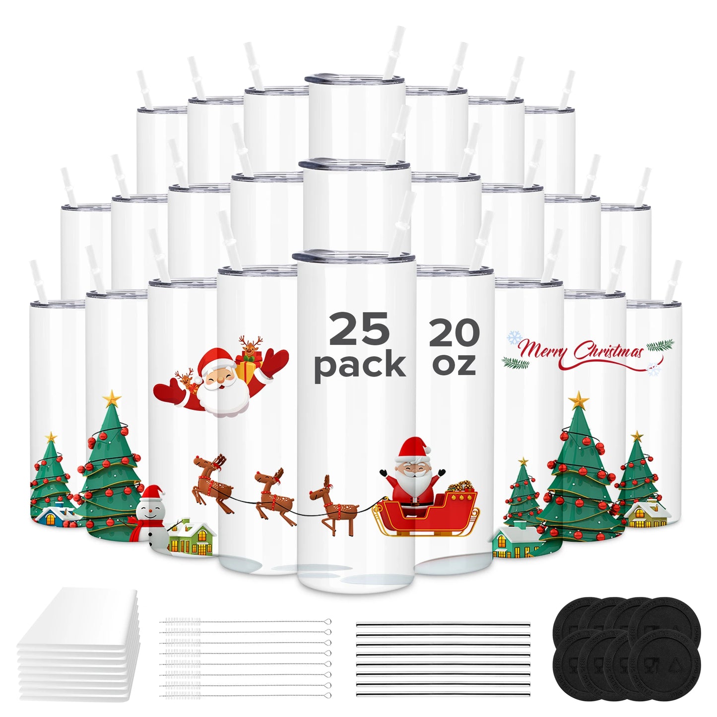 Pet And Lifestyle Depot Sublimation Tumbler Blanks 25 Pack