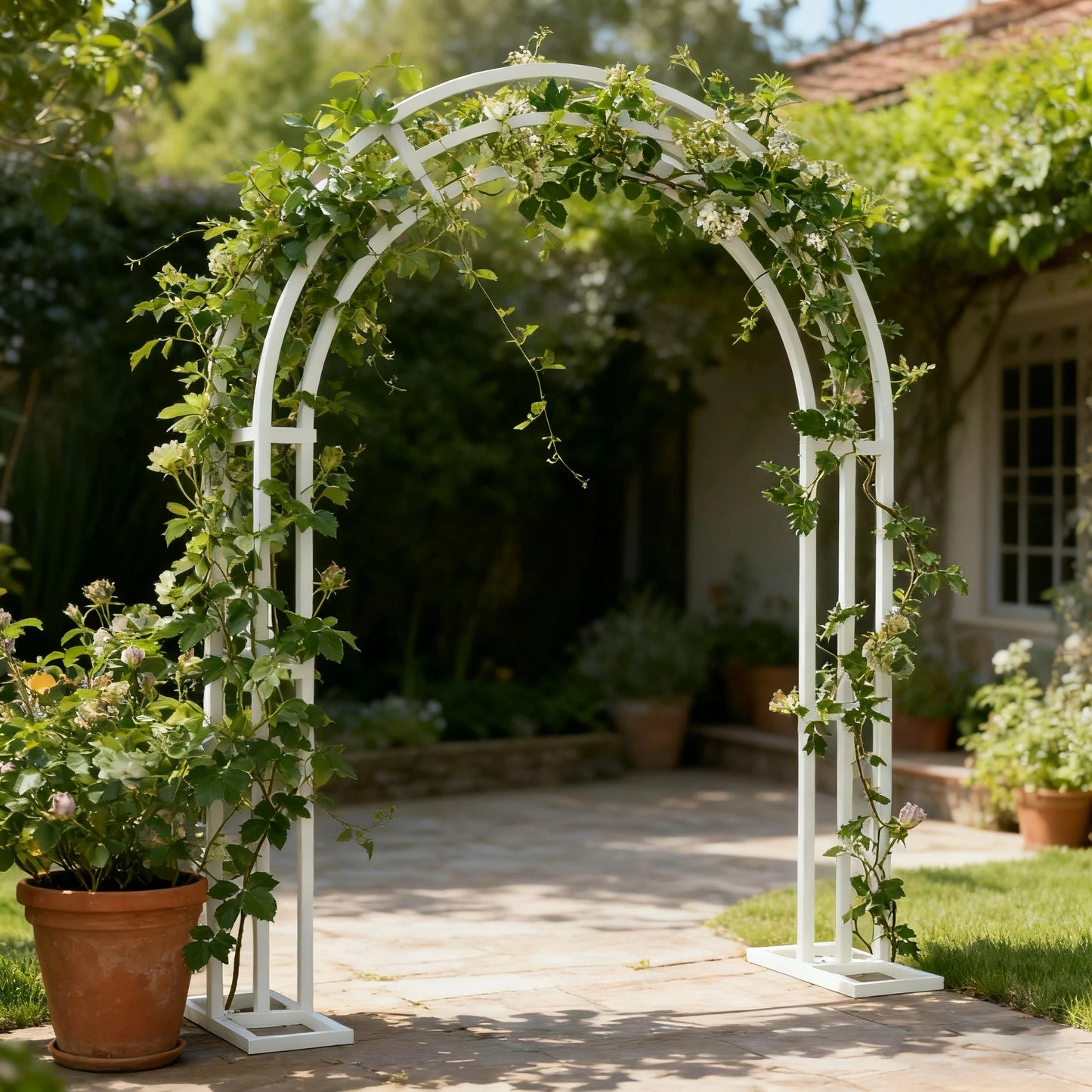 Wedding Arch Stand 3 Layer Balloon Backdrop Metal Arch Frame Pergola For Events Celebrations