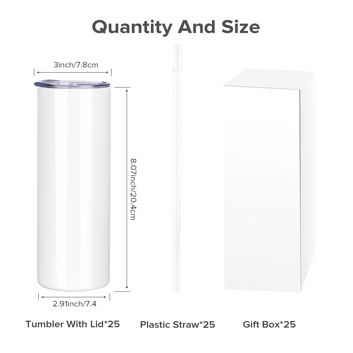 Pet And Lifestyle Depot Sublimation Tumbler Blanks 25 Pack