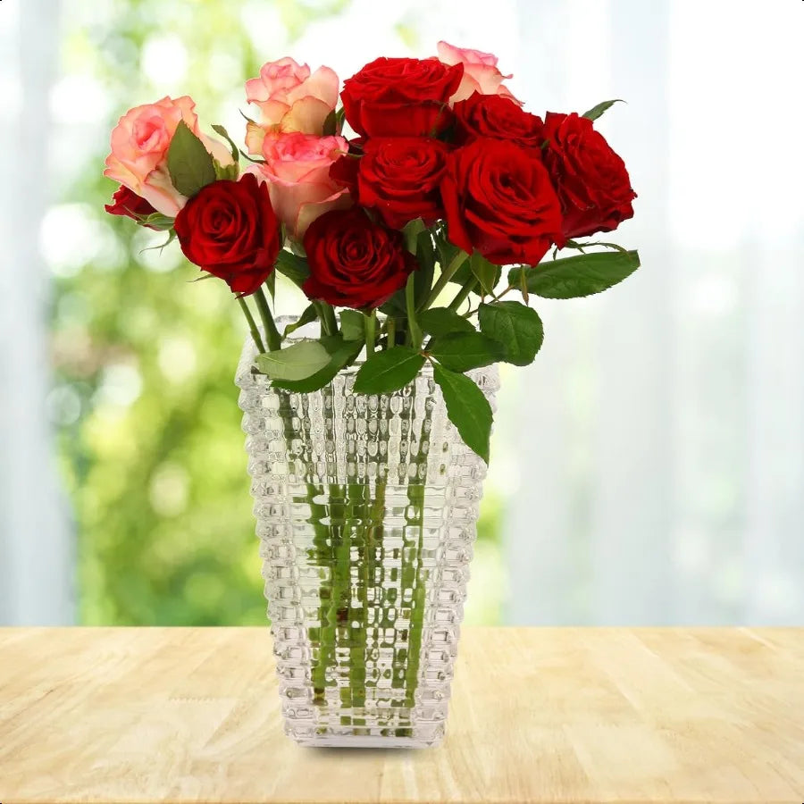 Hign-concerned Crystal Glass Vase For Flowers Modern Home Decor