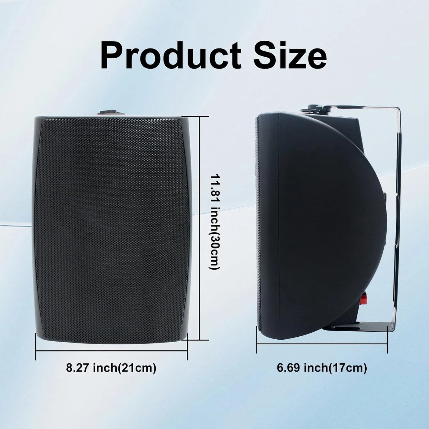 Herdio Outdoor 800W 2 Way Wall Mounted Speakers Waterproof